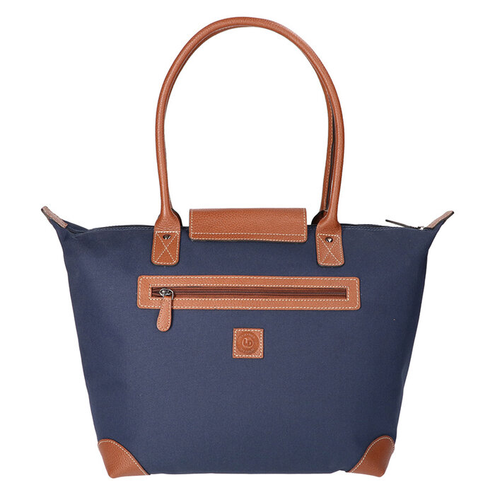 Schoolbag coated canvas blue