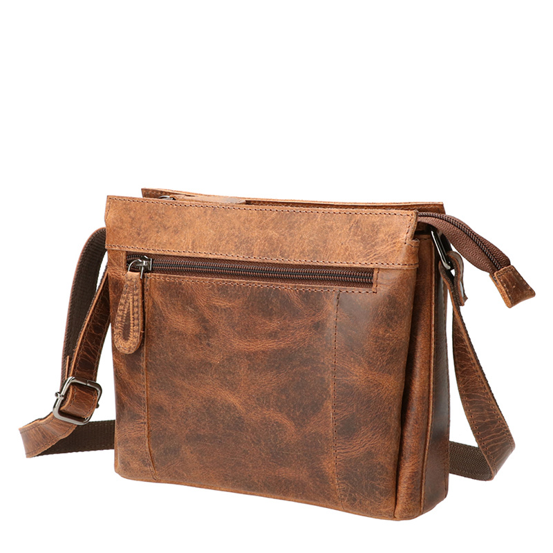 Leather Design Evania – Lederen handtas met rits