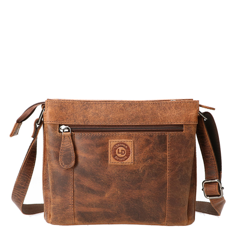Leather Design Evania – Lederen handtas met rits