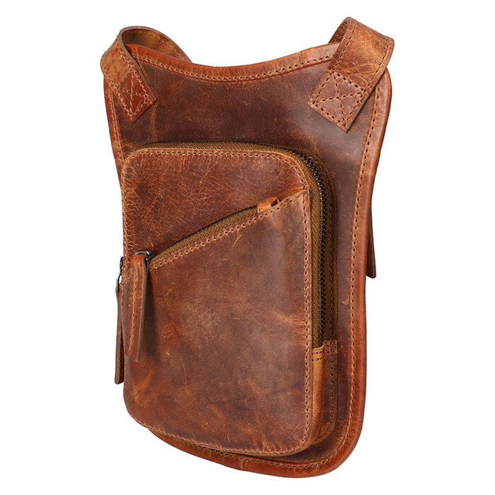 Leather Design Shoulder- and waistbag
