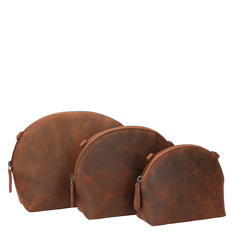 Leather Design Shoulderbag 3 pc Hunter