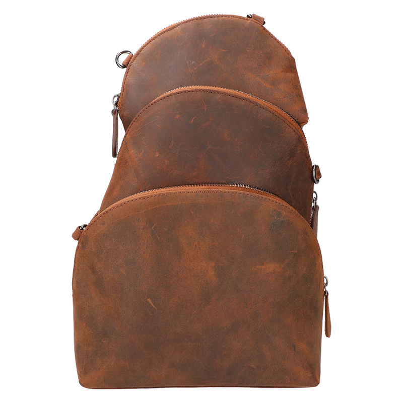 Leather Design Shoulderbag 3 pc Hunter