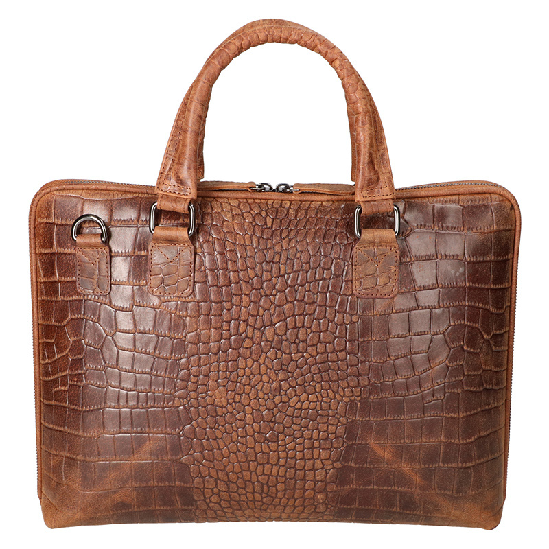 Leather Design Handcarry sleeve Hunter Croco