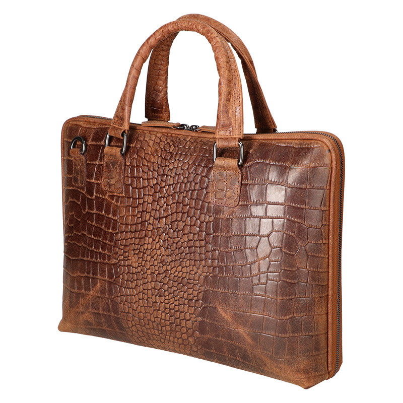 Leather Design Handcarry sleeve Hunter Croco