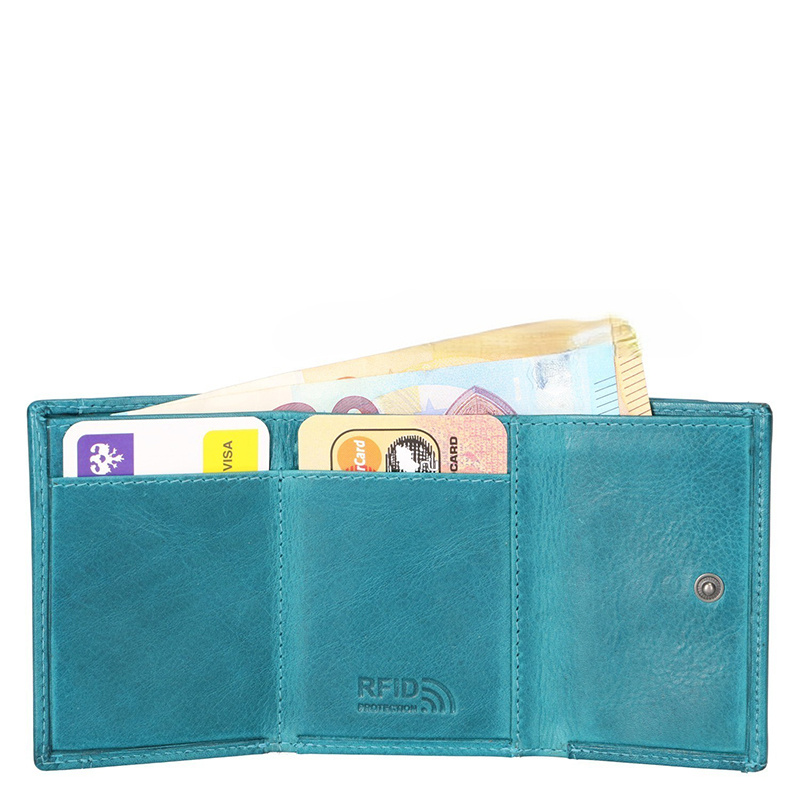 Leather Design HC Mini Wallet Tri-Fold