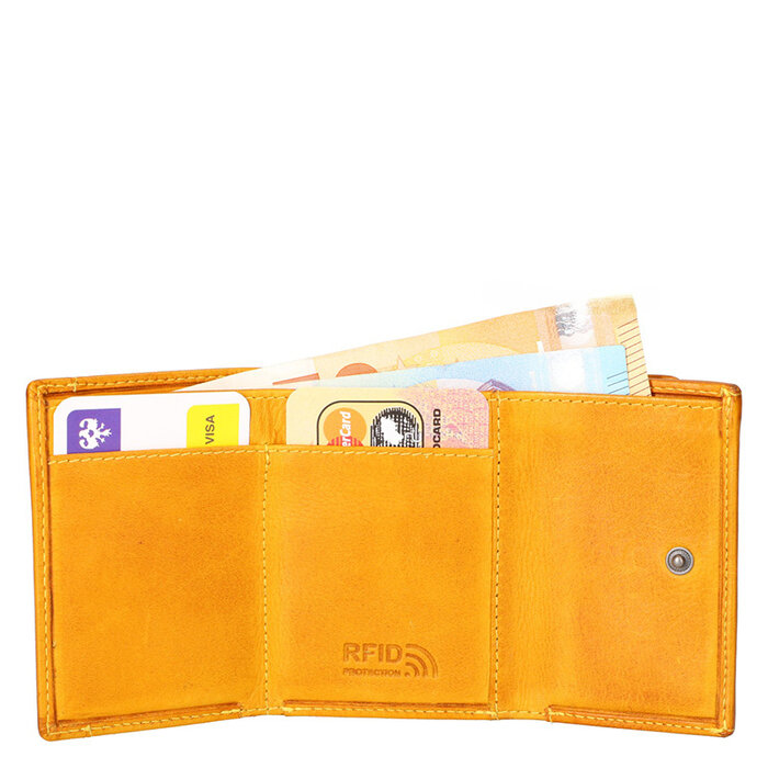 Leather Design HC Mini Wallet Tri-Fold