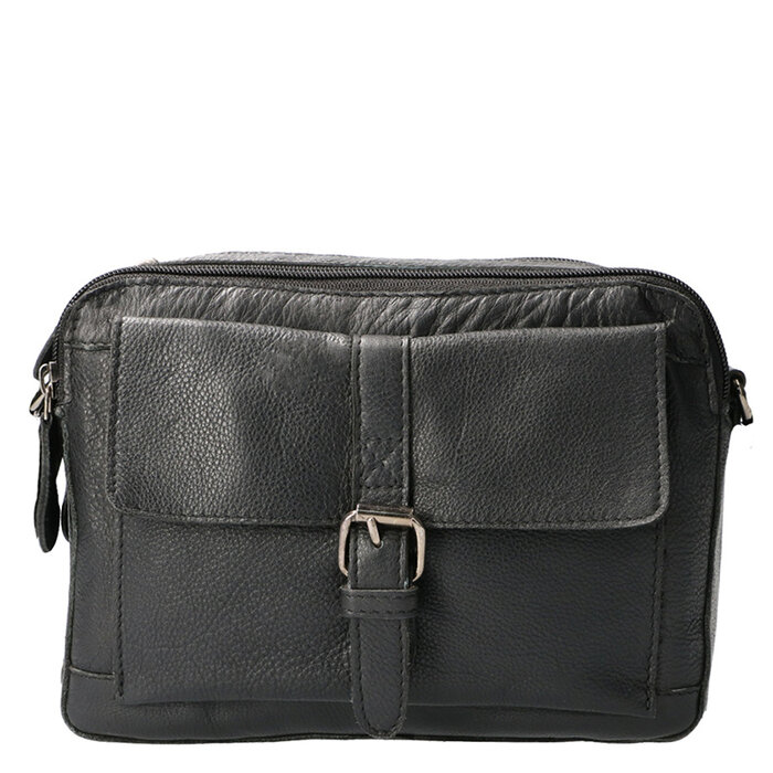 Leather Design Lederen organizer Schoudertas