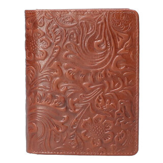 Leather Design Vintage Flower Portefeuille
