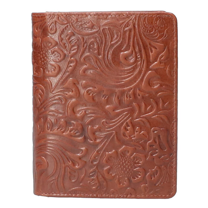 Leather Design Vintage Flower Portefeuille