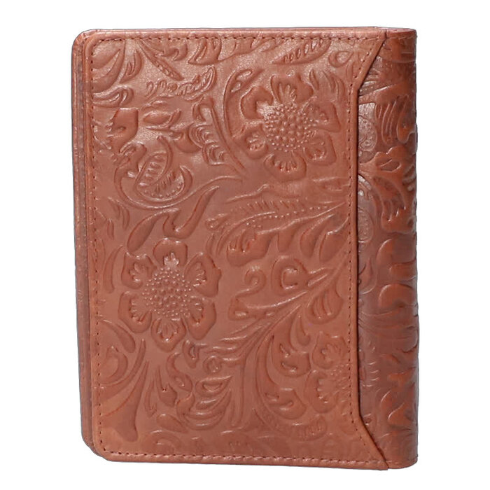 Leather Design Vintage Flower Portefeuille