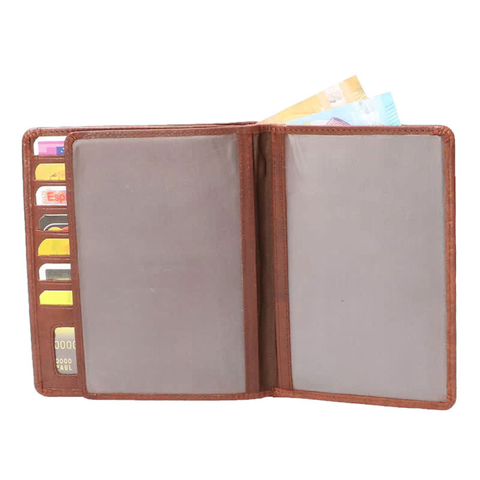 Leather Design Vintage Flower Portefeuille