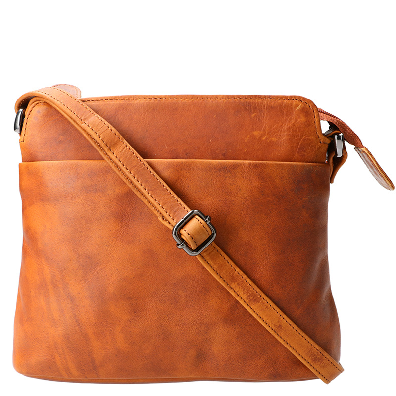 Leather Design Shoulder bag natural