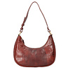Moonshape bag Reddish brown croco