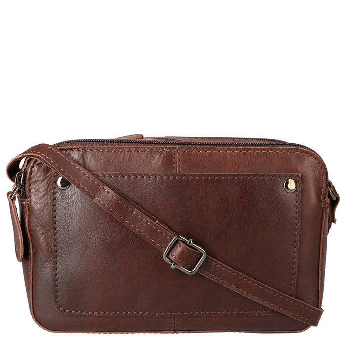 Leather Design Shoulder bag small natural