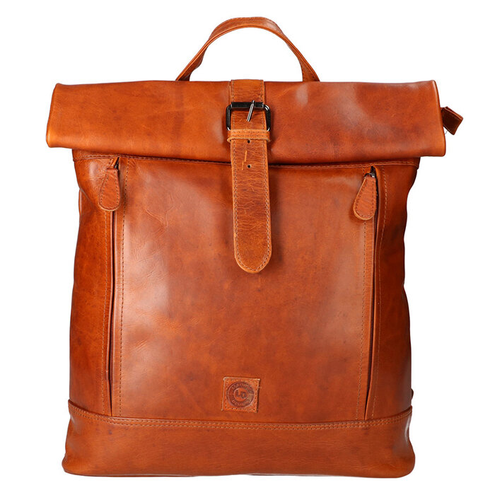 Leather Design Rolltop rugtas