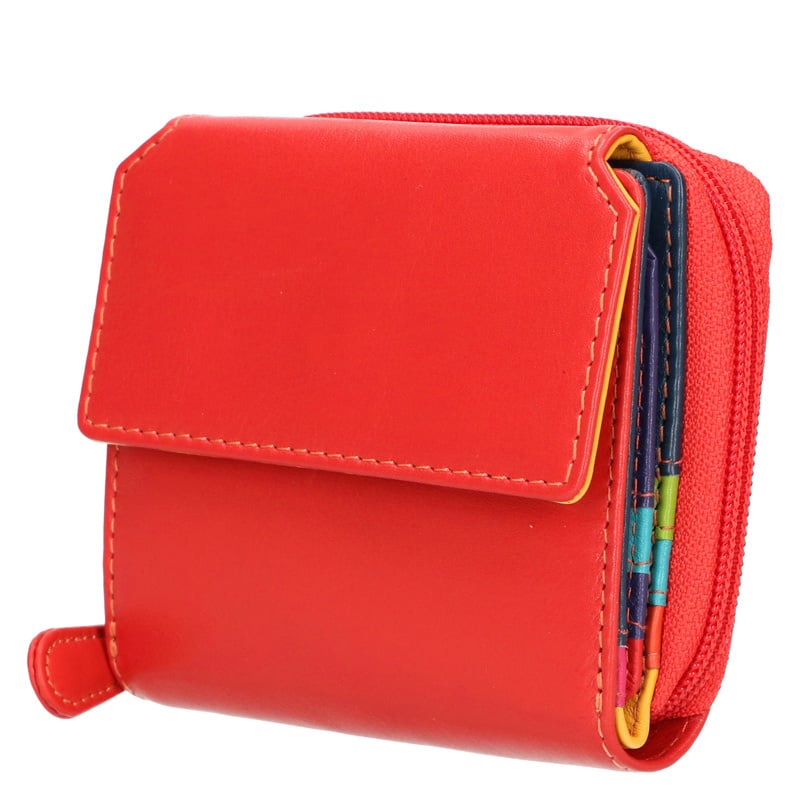 Leather Design Zipperwallet Multi color
