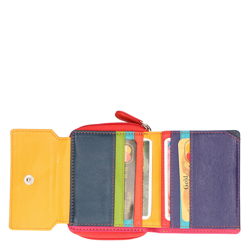Leather Design Zipperwallet Multi color