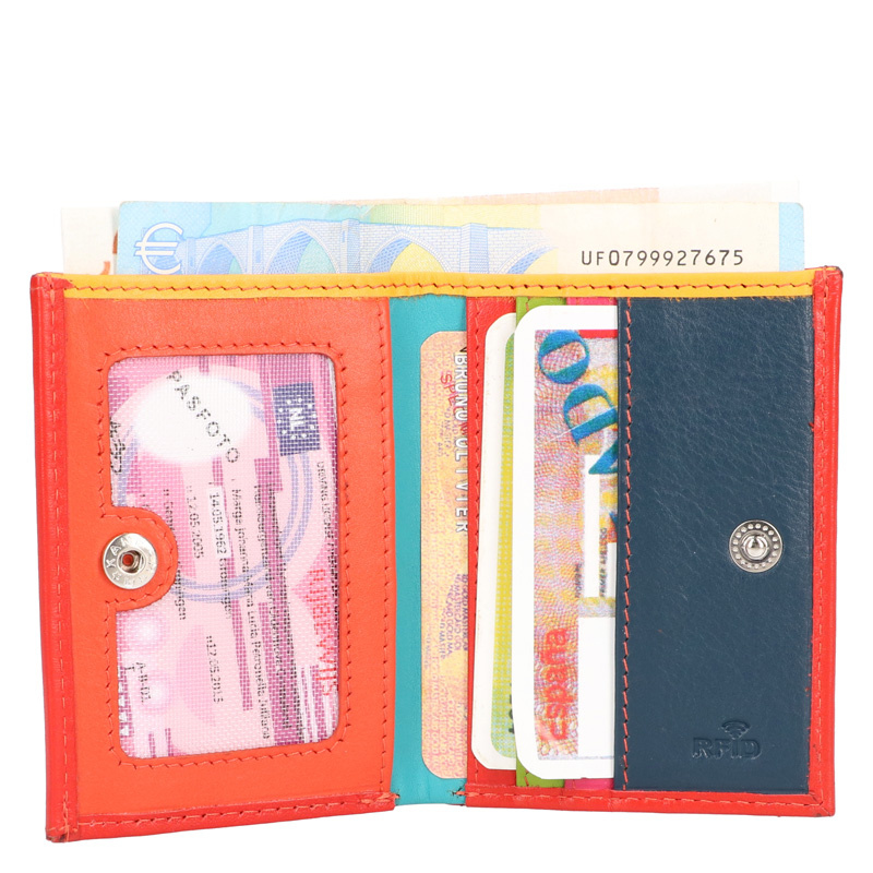 Leather Design Miniwallet Multi colour