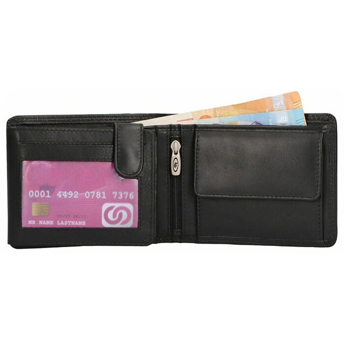 Leather Design Billfold Suede voering RFID