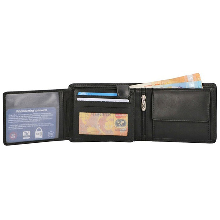 Leather Design Billfold Suede voering RFID