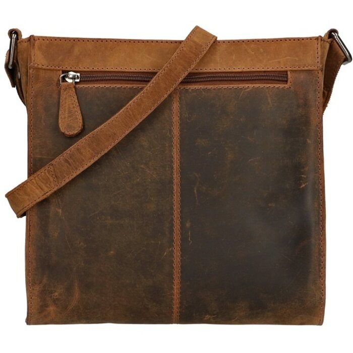 Leather Design Maelys – Lederen Vierkant Schouder Tasje
