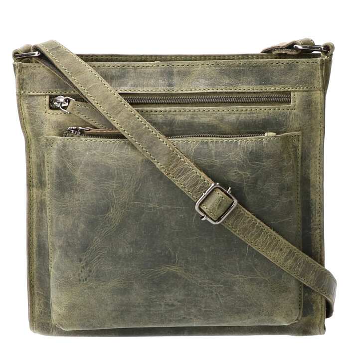 Leather Design Maelys – Lederen Vierkant Schouder Tasje
