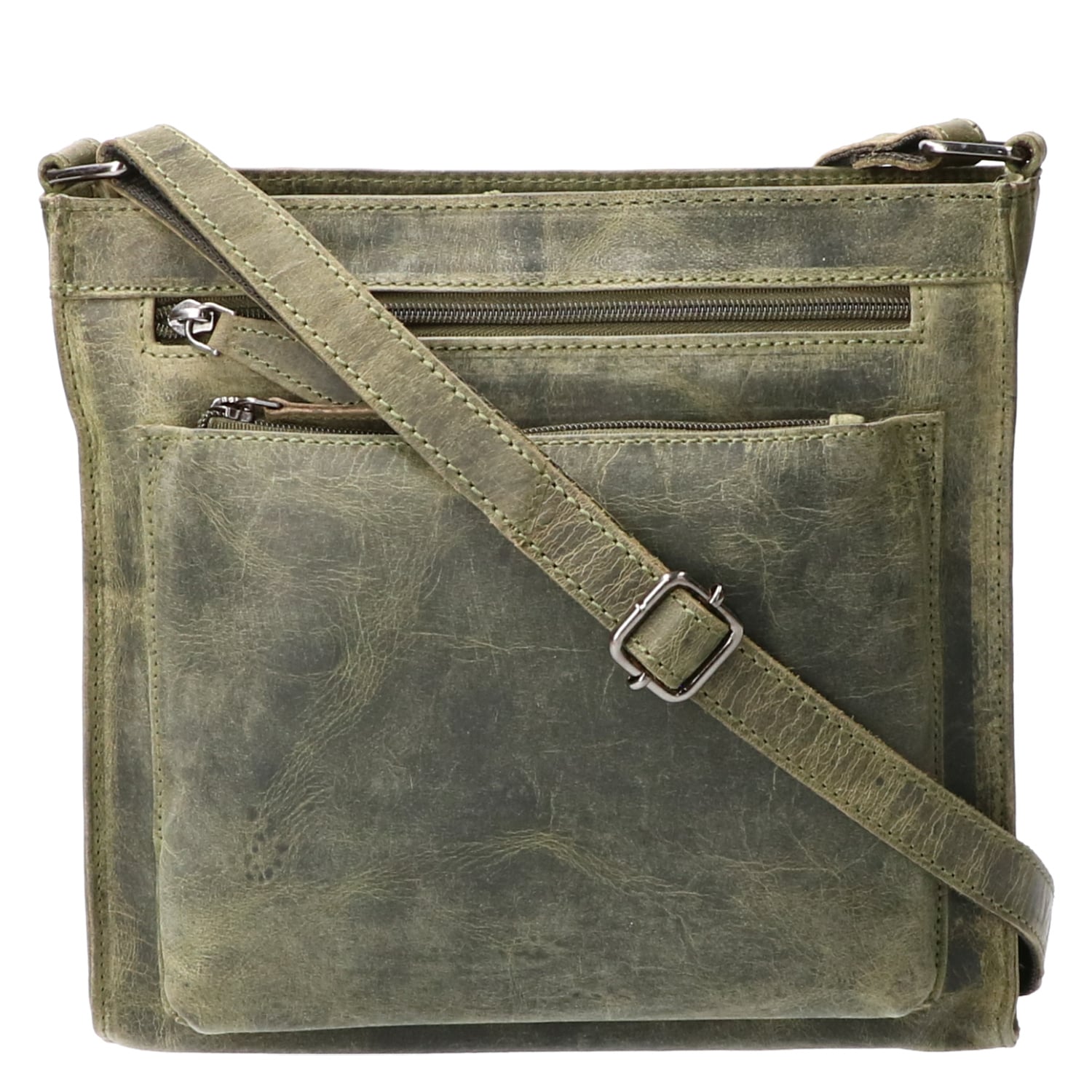Leather Design Maelys – Lederen Vierkant Schouder Tasje