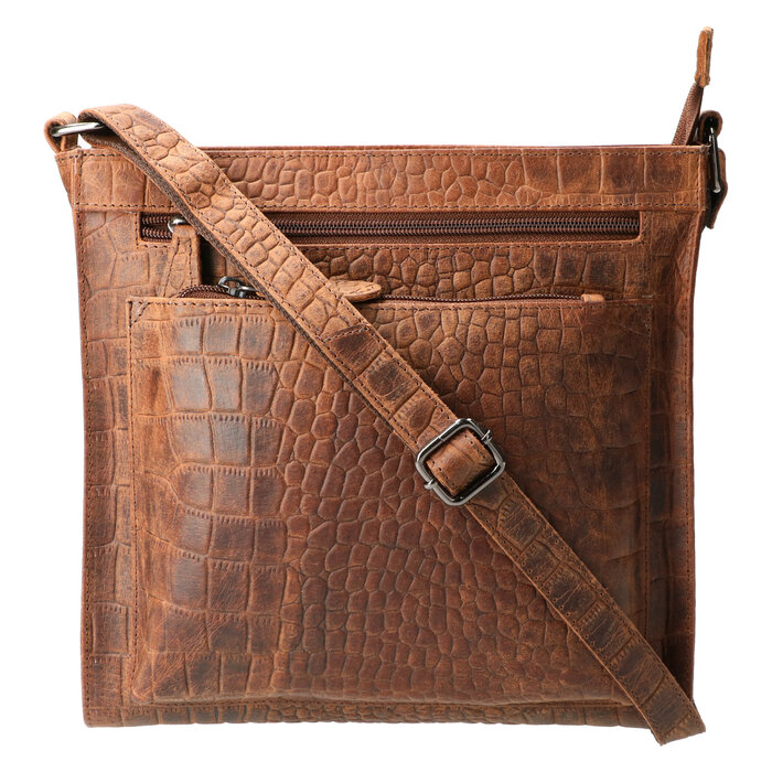 Leather Design Maelys – Lederen Vierkant Schouder Tasje