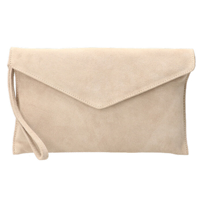 Leather Design Suede Clutch incl schouderband