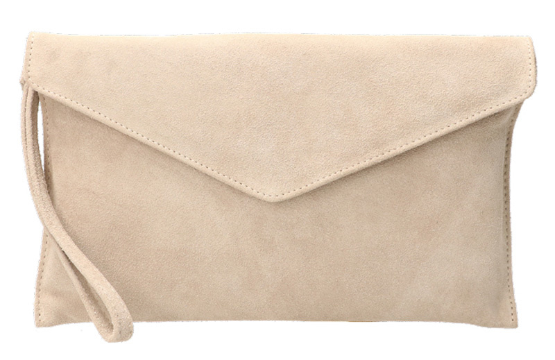 Leather Design Suede Clutch incl schouderband
