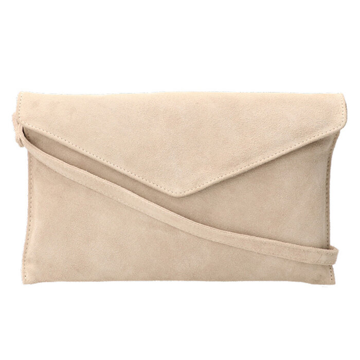 Leather Design Suede Clutch incl schouderband