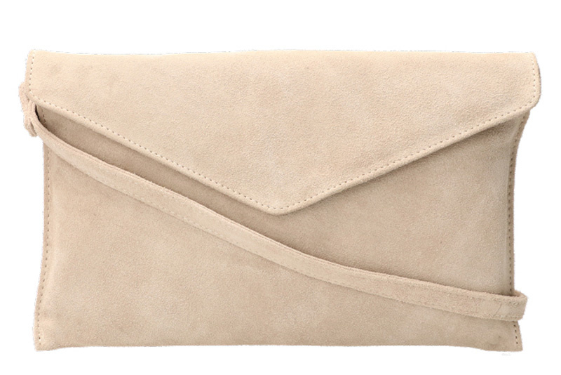 Leather Design Suede Clutch incl schouderband