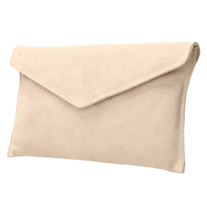 Leather Design Suede Clutch incl schouderband