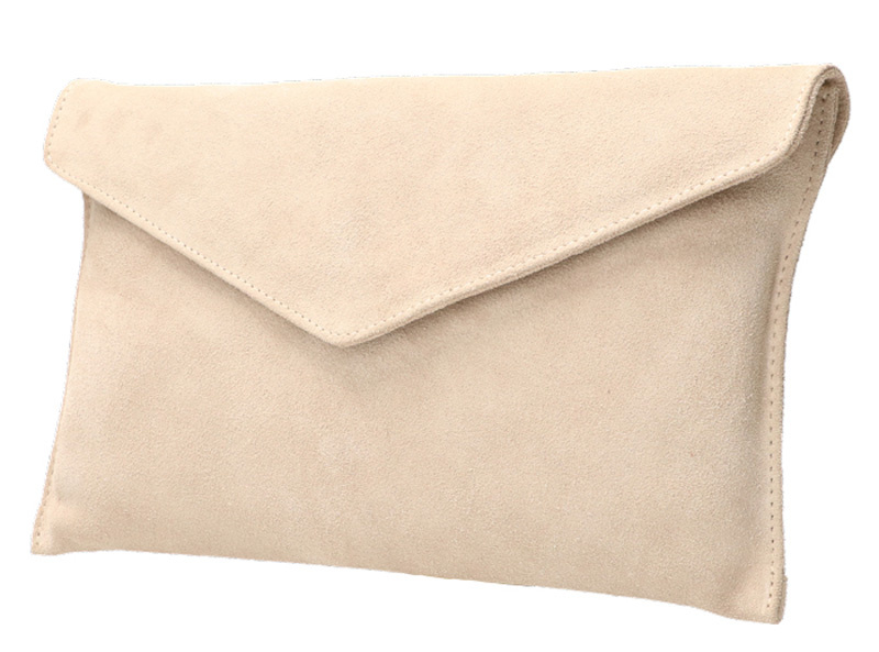 Leather Design Suede Clutch incl schouderband