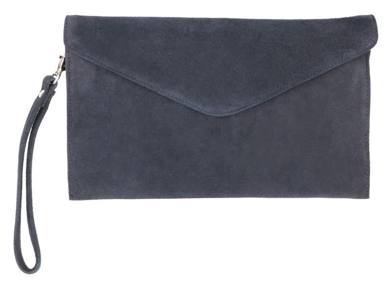 Leather Design Suede Clutch incl schouderband