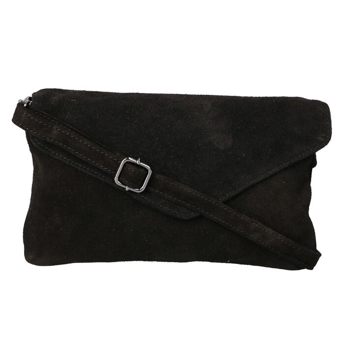 Leather Design Suede Clutch incl schouderband