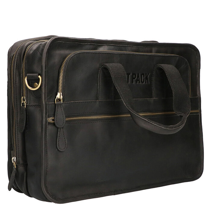 Orange Fire Rat Pack hand messenger dubbelvaks 15 inch Laptop tas