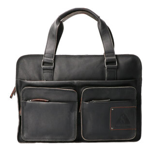 Orange Fire Laptop bag zwart