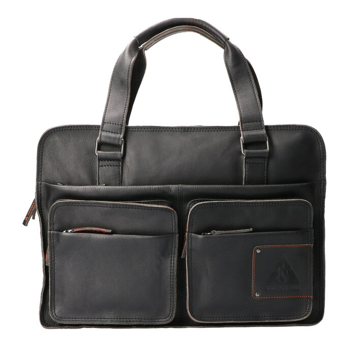 Orange Fire Laptop bag zwart
