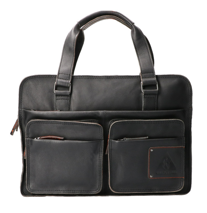 Orange Fire Laptop bag zwart