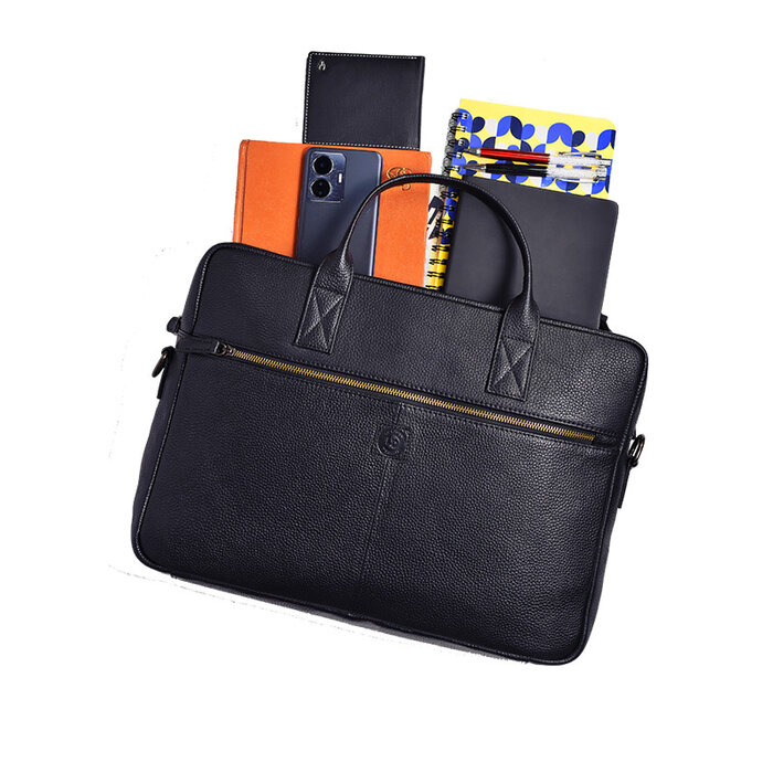 Leather Design Laptopbag cognac