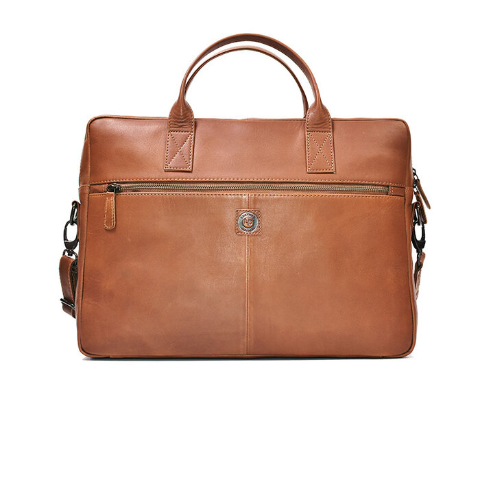Leather Design Laptopbag cognac