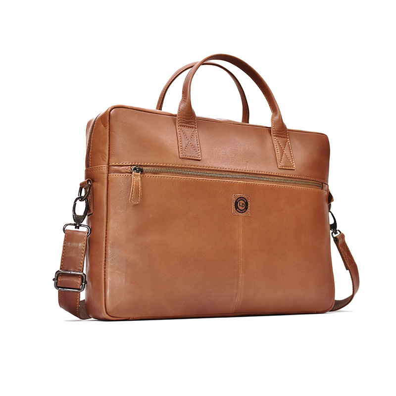 Leather Design Laptopbag cognac