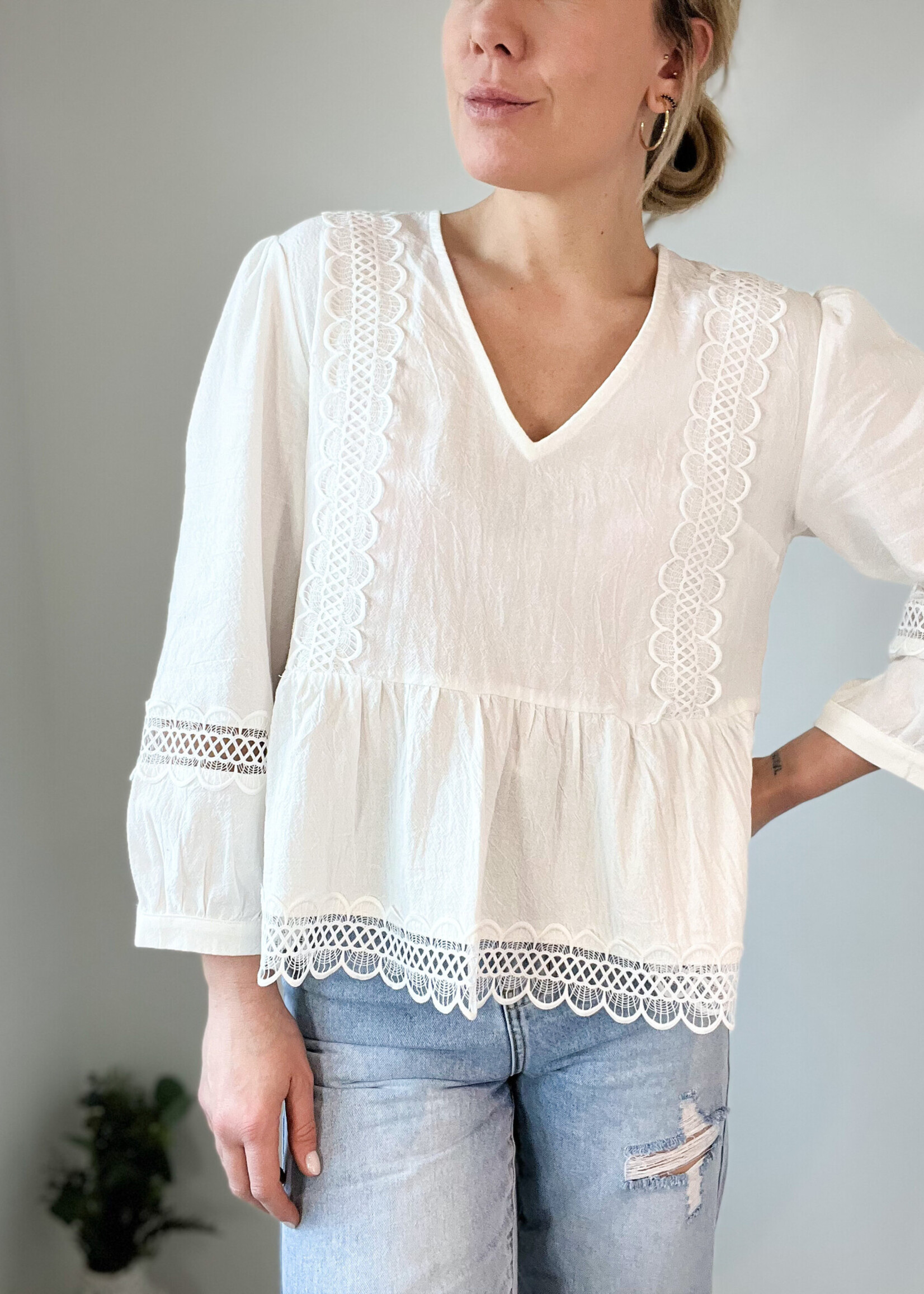 ROMANTIC TOUCH OF LACE BLOUSE