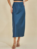 PETROL SILK SKIRT