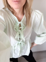 GREEN BOW BLOUSE One size