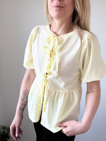YELLOW BOW BLOUSE One size