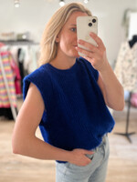 ROYAL BLUE KNIT TOP one size