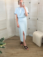 LIGHT BLUE SWEATER SKIRT