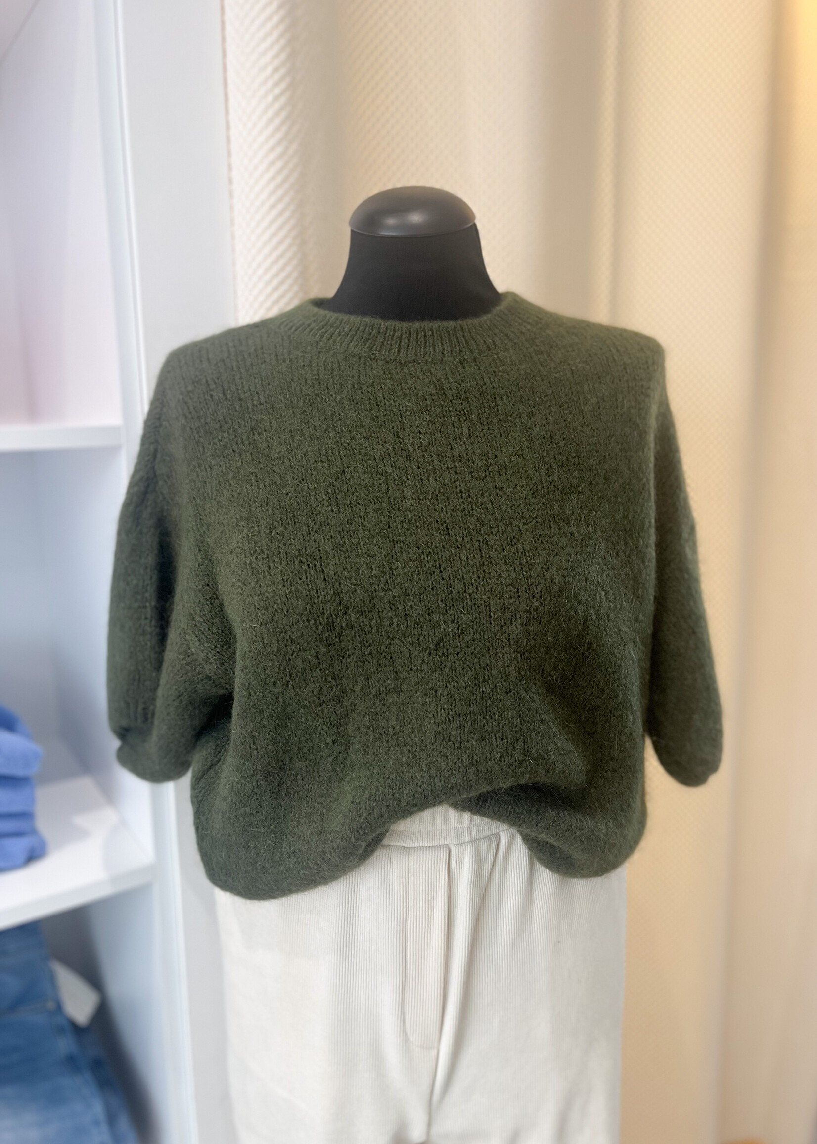GREEN SHORT K NIT one size